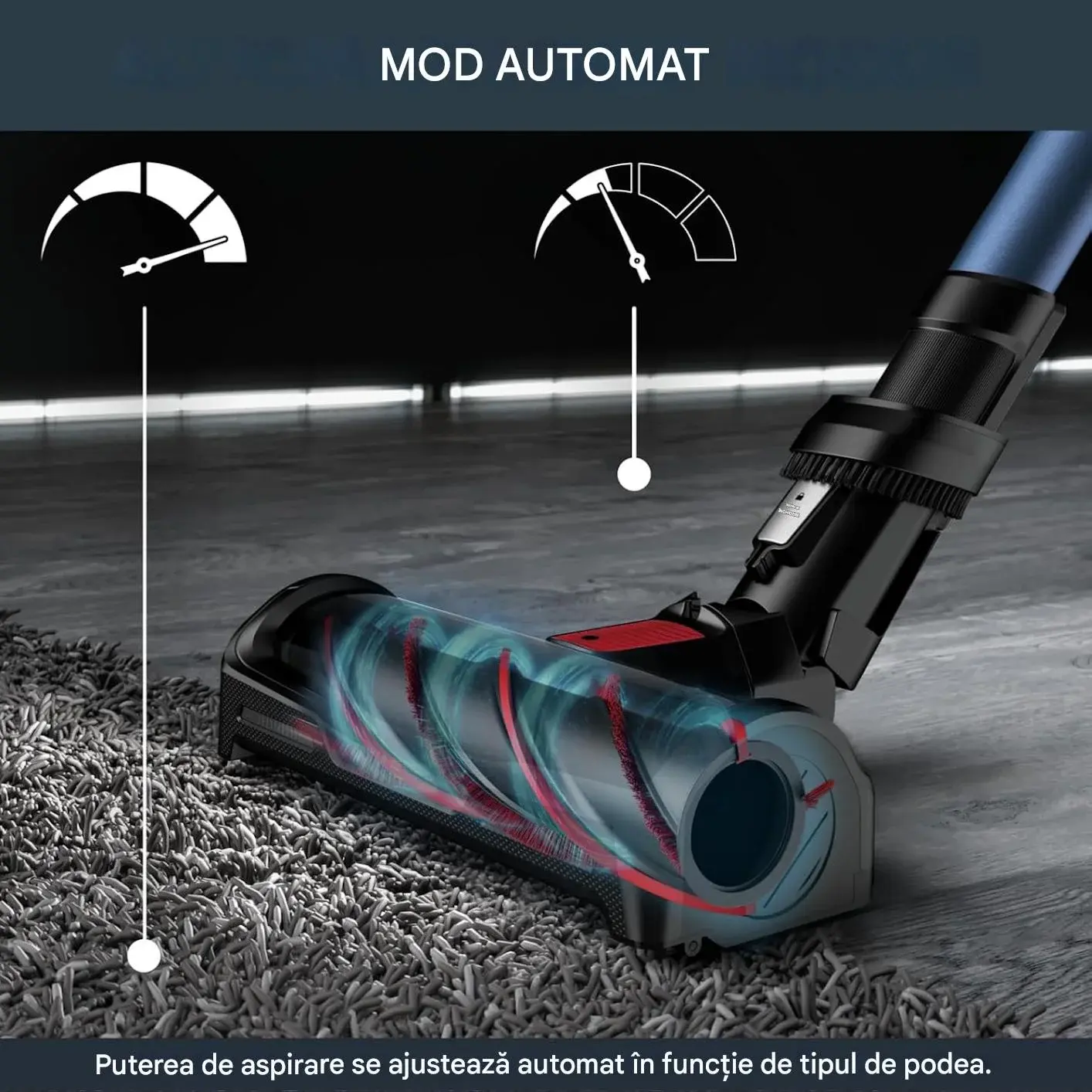 VacuClean Pro - cap flexibil LED sub mobilă